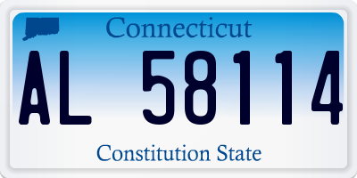 CT license plate AL58114