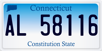 CT license plate AL58116
