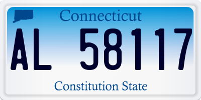 CT license plate AL58117