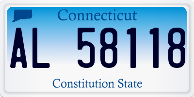 CT license plate AL58118