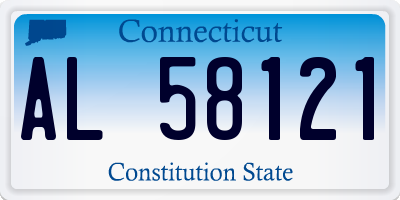 CT license plate AL58121