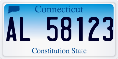 CT license plate AL58123