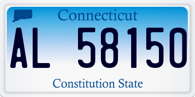 CT license plate AL58150