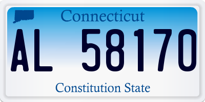 CT license plate AL58170
