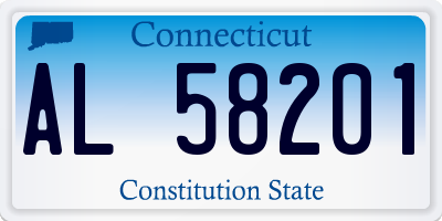 CT license plate AL58201