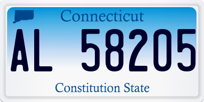 CT license plate AL58205