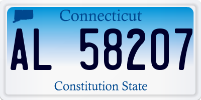 CT license plate AL58207