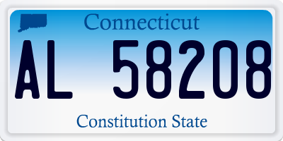 CT license plate AL58208