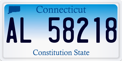 CT license plate AL58218