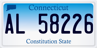 CT license plate AL58226