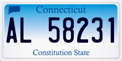 CT license plate AL58231