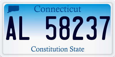 CT license plate AL58237