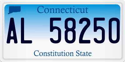 CT license plate AL58250