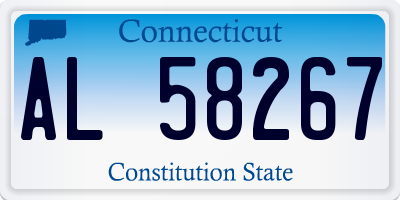CT license plate AL58267