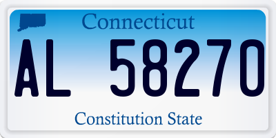 CT license plate AL58270