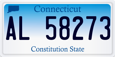 CT license plate AL58273