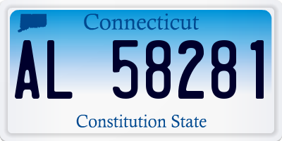 CT license plate AL58281