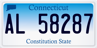 CT license plate AL58287