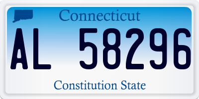 CT license plate AL58296