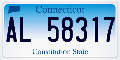 CT license plate AL58317