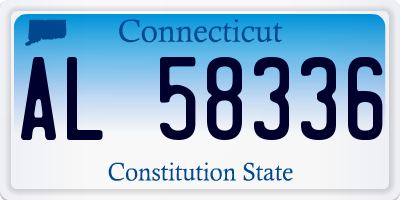 CT license plate AL58336