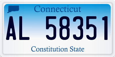 CT license plate AL58351