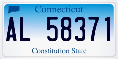 CT license plate AL58371