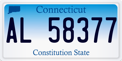 CT license plate AL58377