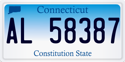 CT license plate AL58387