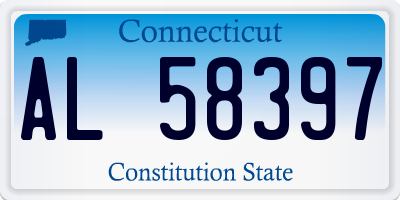 CT license plate AL58397