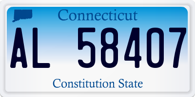 CT license plate AL58407