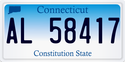 CT license plate AL58417