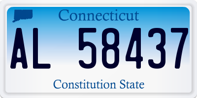 CT license plate AL58437