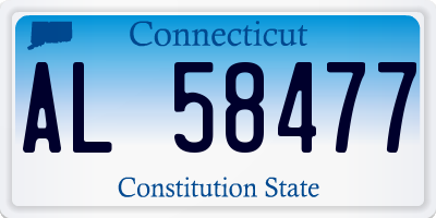 CT license plate AL58477