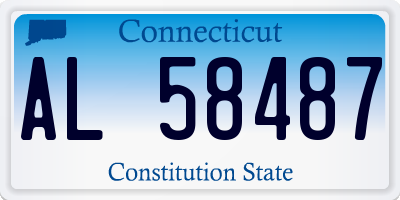 CT license plate AL58487