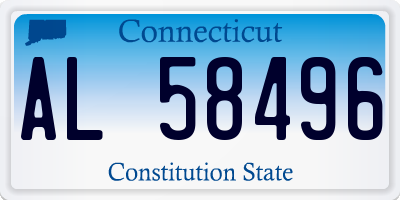 CT license plate AL58496