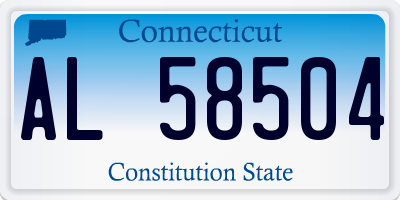CT license plate AL58504