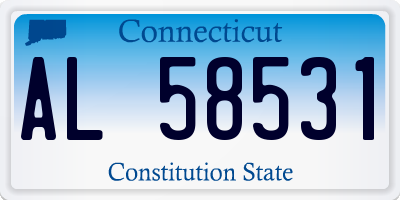 CT license plate AL58531