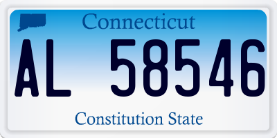 CT license plate AL58546