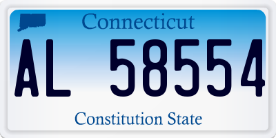 CT license plate AL58554