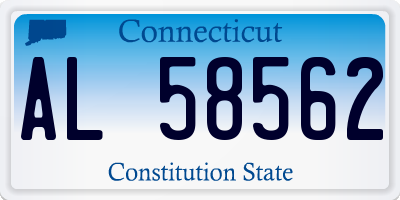 CT license plate AL58562