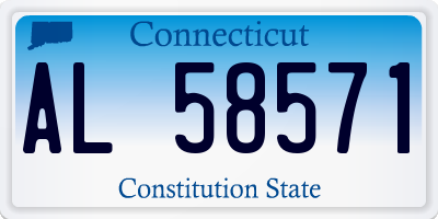 CT license plate AL58571