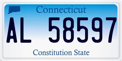 CT license plate AL58597