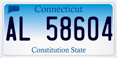 CT license plate AL58604