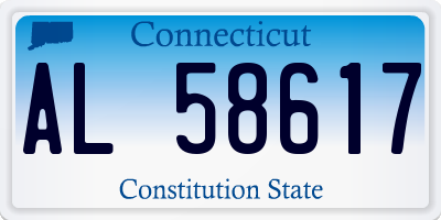 CT license plate AL58617