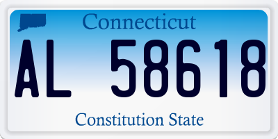 CT license plate AL58618