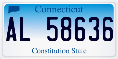CT license plate AL58636