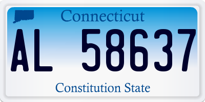 CT license plate AL58637