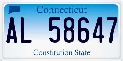 CT license plate AL58647