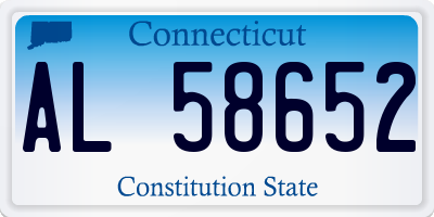 CT license plate AL58652